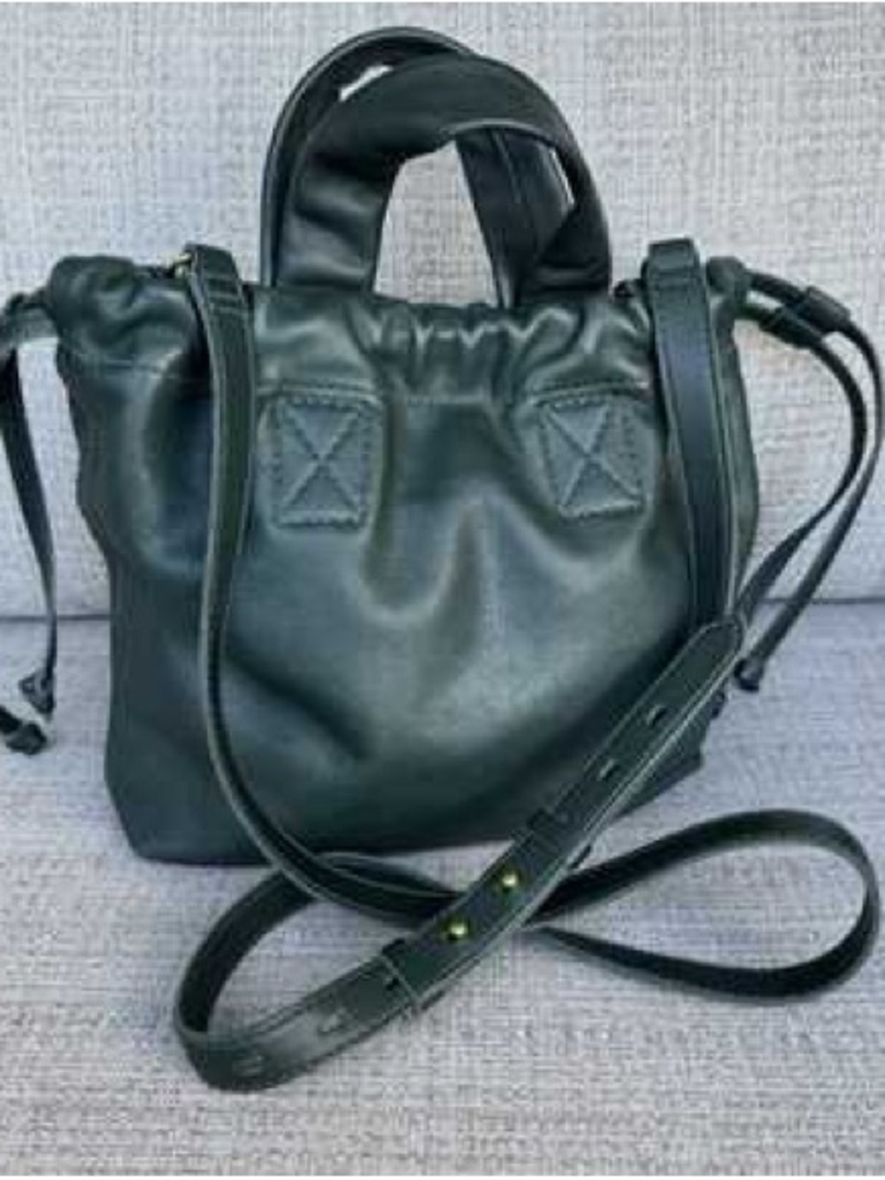 Madewell Piazza crossbody in dark green palm, new with tags.